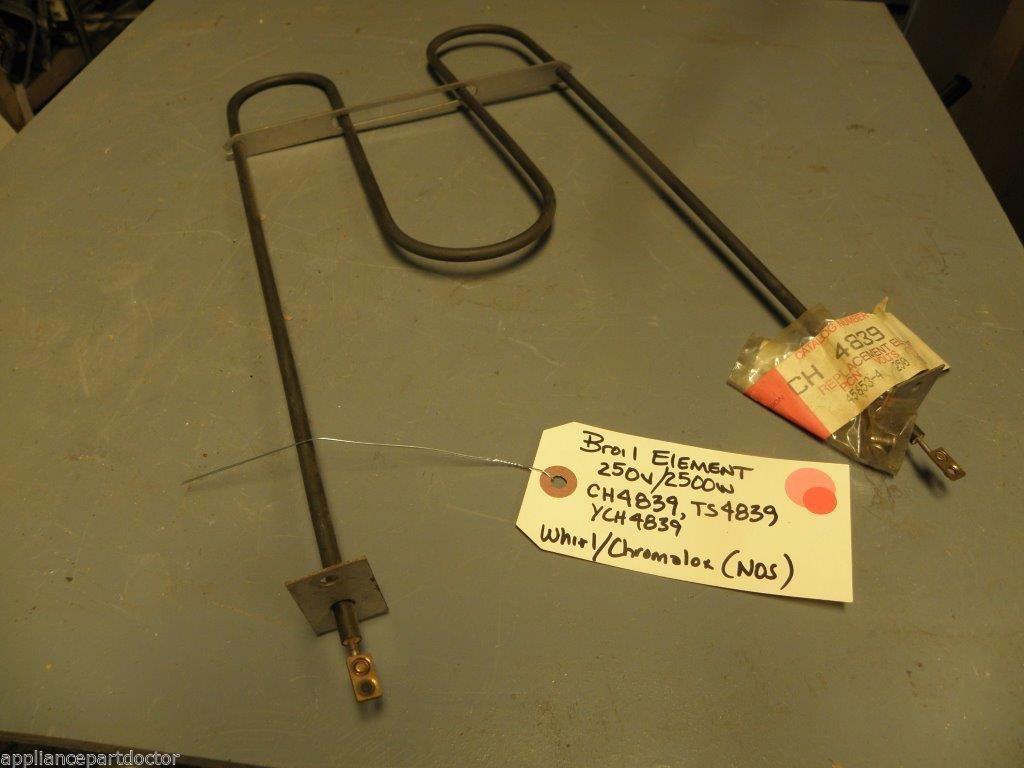 NOS Whirlpool Chromalox STOVE CH4839 TS4389 YCH4839 Broil Element 250v/2500w NOS Whirlpool Chromalox STOVE CH4839 TS4389 YCH4839 Broil Element 250v/2500w